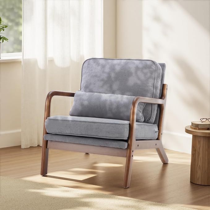 DUMOS Accent Chairs Set of 2, Mid Century Modern Chair - Image 4