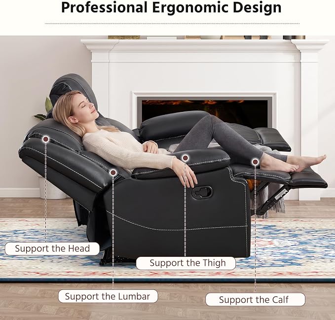 ANJ Premium Genuine Manual Reclining Sofa Set - Image 7