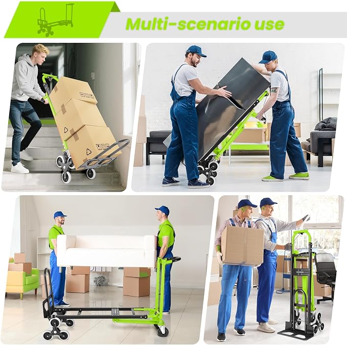 4-in-1 Hand Truck Dolly Heavy Duty Industrial Convertible, 1000 LBS Stair - Image 2