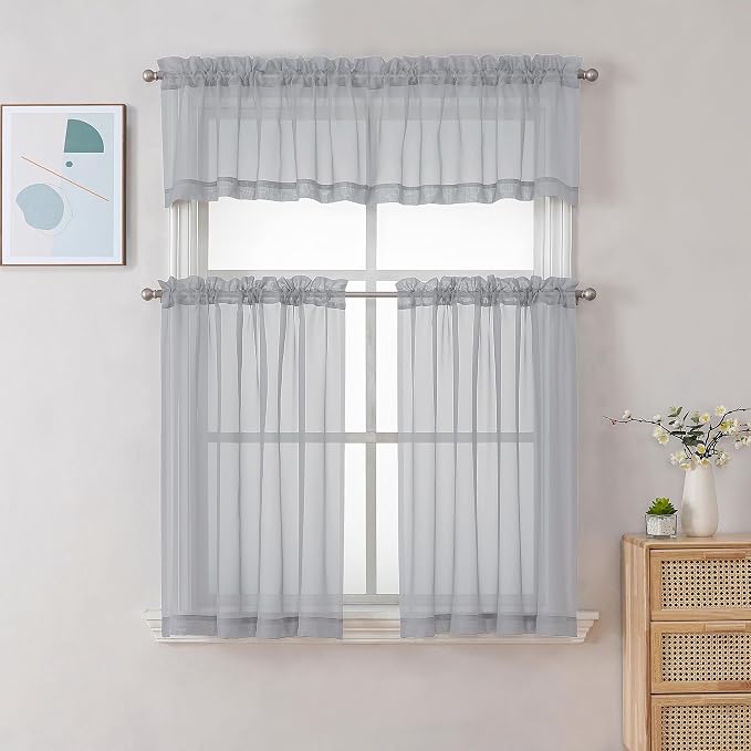 Chyhomenyc Light Grey Sheer Valances - Image 2