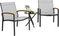 Shintenchi 3 Pieces Patio Bistro Sets, Outdoor Textilene Fabric Conversation by Shintenchi%7CFurnitureMadeforRealLife