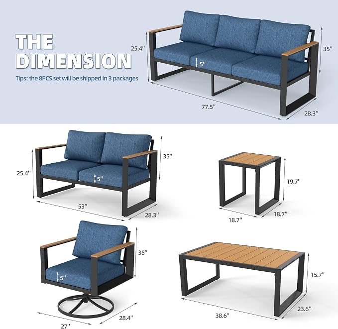 Aluminum Patio Furniture Set - Image 8