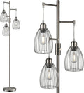Nintiue Dimmable Floor Lamp, 3 x 800LM LED Edison Bulbs Included, Industrial by Nintiue
