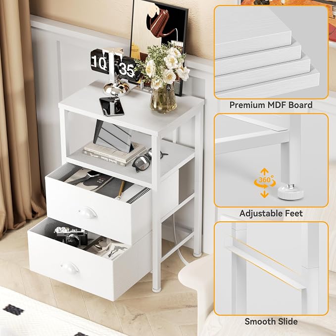 Furologee Nightstands Set of 2, End Tables Set of 2 - Image 6