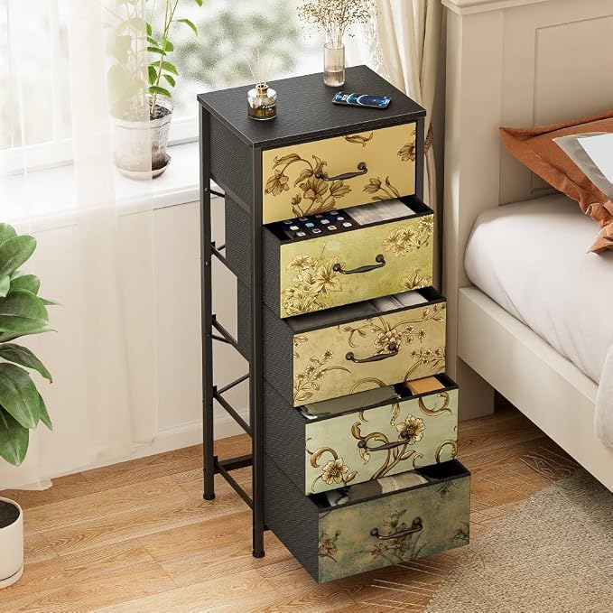Furnulem Vertical Dresser for Bedroom, Tall Skinny Storage Tower - Image 2