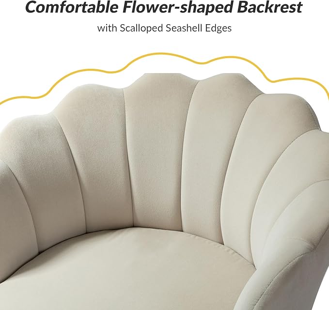 HULALA HOME Modern Velvet Accent Chairs Set of 2 - Image 5