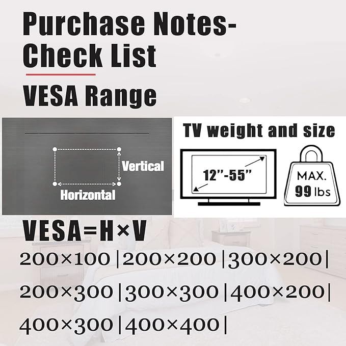 No Stud TV Wall Mount, Drywall Studless TV Hanger No Damage, No Drill, Non - Image 5