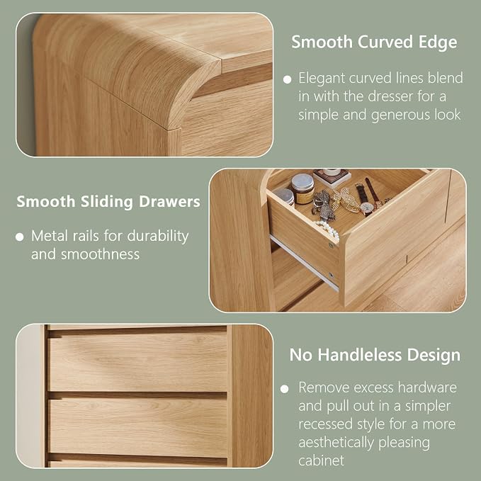 Aitjunz Modern 6 Drawers Dresser - Image 5