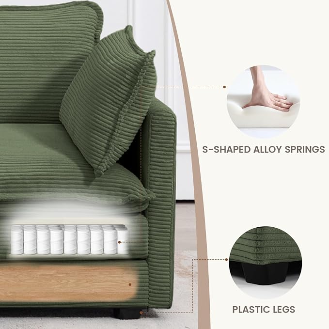 ROWHY Sectional 2 Seat Cloud Loveseat - Image 5