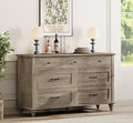 WAMPAT Grey 7 Drawers Dresser for Bedroom, Wide Chest of Drawers Kids Dresser by WAMPAT