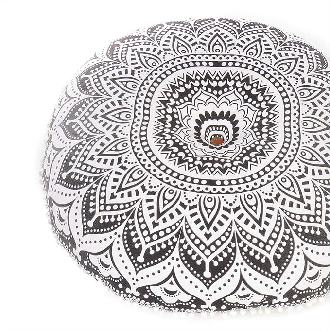 Mandala Floor Pillow Cover Meditation Cushion Seating Throw Hippie Round - Image 5