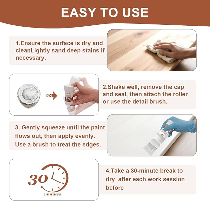 White Paint, Touch-Up Paint for Furniture, Metal No Sanding, Fast Drying - Image 9