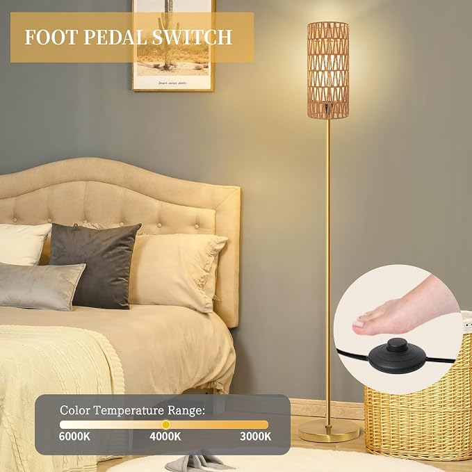 Ruiever Floor Lamp for Living Room, Farmhouse Floor lamp, Modern Standing lamp - Image 5
