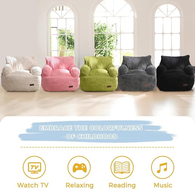 MAXYOYO Kids Bean Bag Chair, Stuffed Toddler Bean Bag Sofa - Image 7
