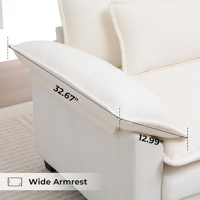 Modern Oversized Accent Chair, Comfy Accent Chair Reading Chairs Cloud Sofa - Image 9
