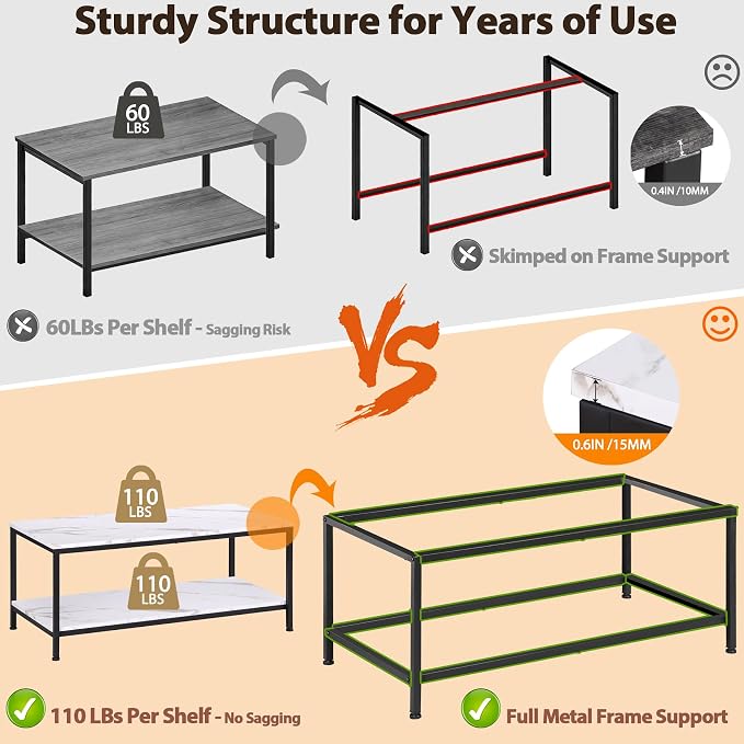ZenStyle Industrial Coffee Table - Image 8