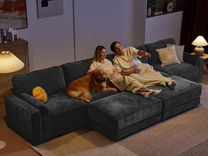 Vipbear 160" Oversized Modular Sectional Sofa, U Shaped Couch Set - Image 7