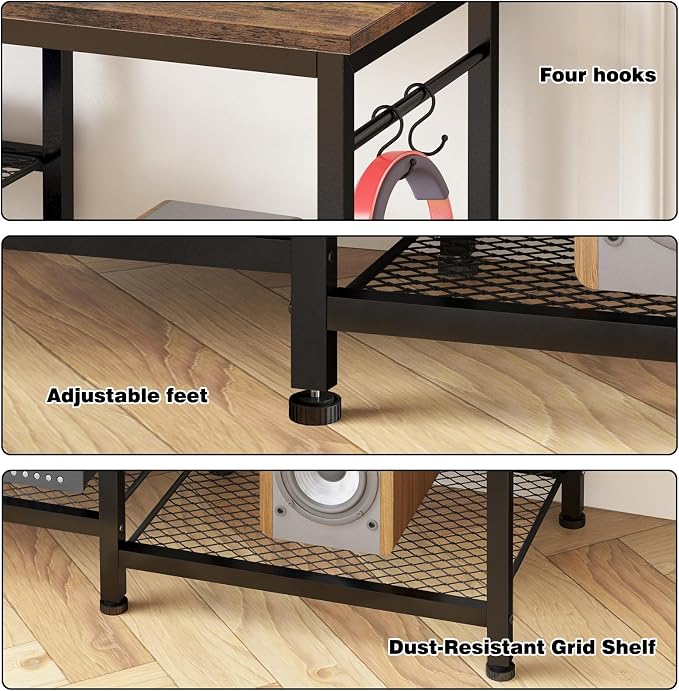 YGEOMER TV Stand for TVs Up to 55 Inch, Entertainment Center for Living Room - Image 3