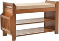 PETKABOO 2 Tier Shoe Bench, Bamboo Shoe Rack Bench, Shoe Storage Bench Organizer by PETKABOO