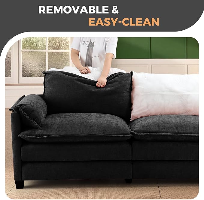 ELUCHANG Oversized 116" Modular Sectional Sofa, Comfy Cloud Couch, U Shaped - Image 7