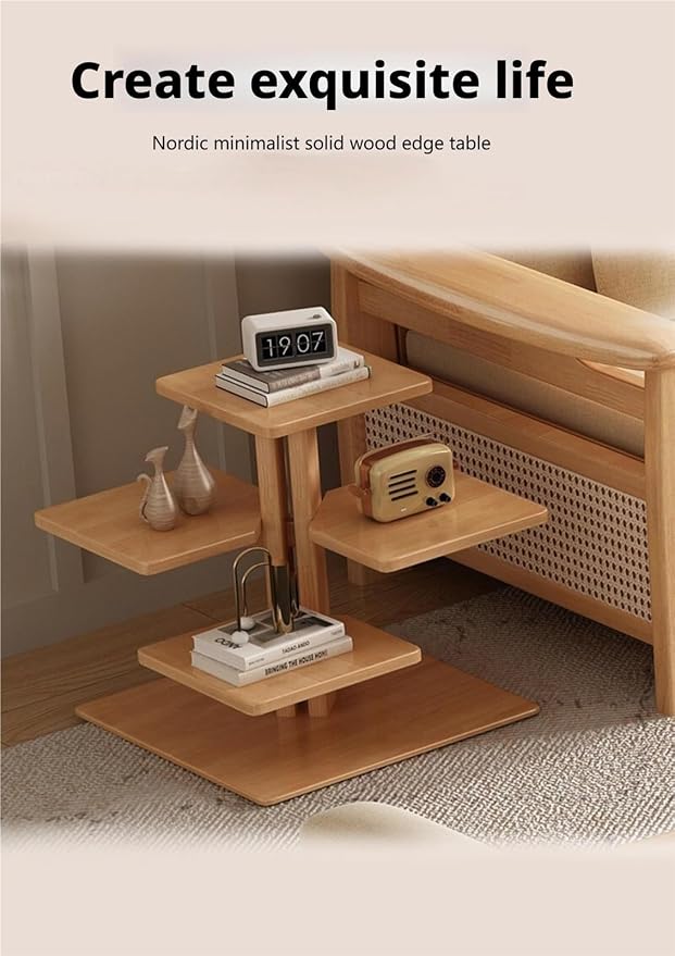 Scandinavian Solid Wood End Table - Image 4