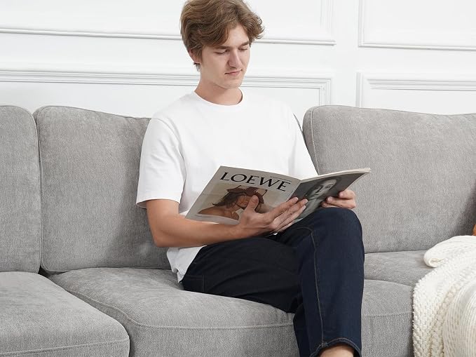 EASE MOOSE Oversized L Shape Sectional Couch, Extra Large Deep seat Gray - Image 7