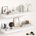White Floating Shelves 48Inch Long, 12 Inch Deep Floating Shelves by FunMemories