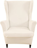 HAOYONG Jacquard Wingback Chair Cover Thickening Armchair Covers 2 Pieces by HAOYONG