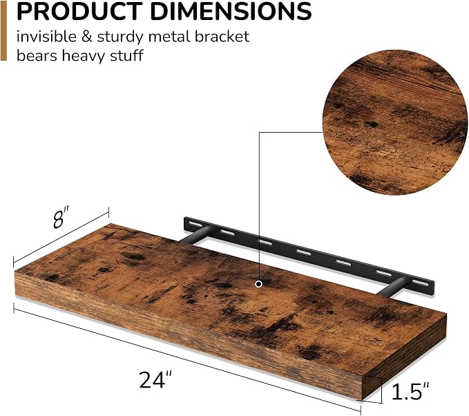 Fun Memories 24 Inch Floating Shelves - Image 3