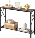 Tajsoon Console Table 41.8”, 2-Tier Industrial entryway Table, Narrow Sofa Table by Tajsoon