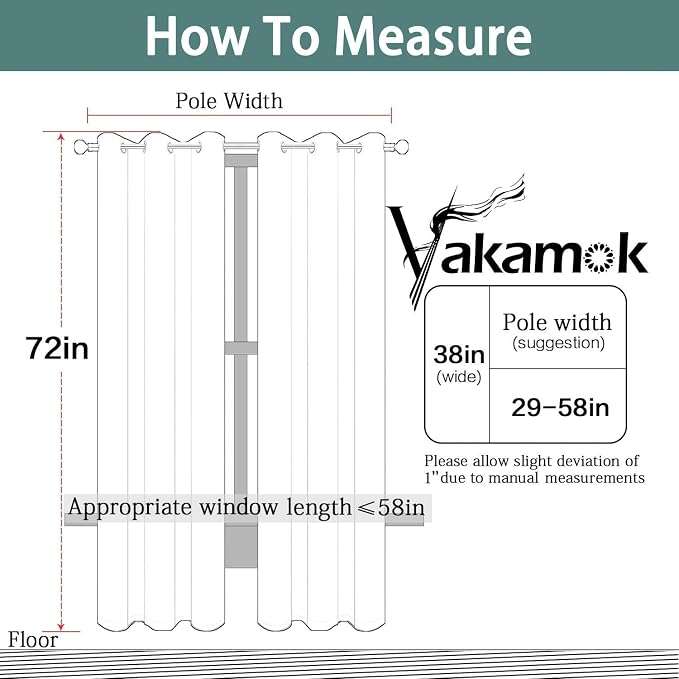 Yakamok 72 Inch Long Room Darkening Thermal Insulated - Image 6