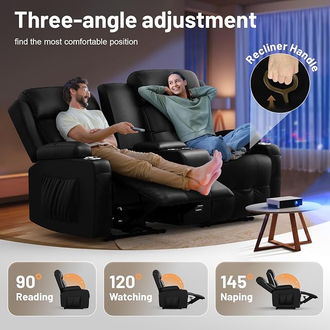 Recliner Sofa Set, Wall Hugger Couch - Image 5