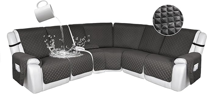 HDCAXKJ 100% Waterproof Reclining Sectional Couch Covers L Shape Recliner Sofa by HDCAXKJ