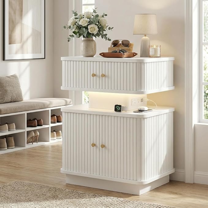 Night Stand Set 2, LED Nightstand, Bedroom Night Stand - Image 9