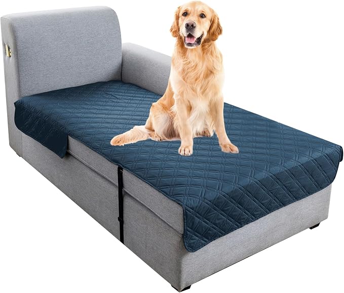 Genina L Shape Couch Cover, Sectional Couch Chaise Covers, Waterproof Washable by Genina