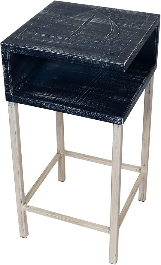 Furniture Barn USA Weathered Cottage and Navy Shelf Drink Table by FurnitureBarnUSA