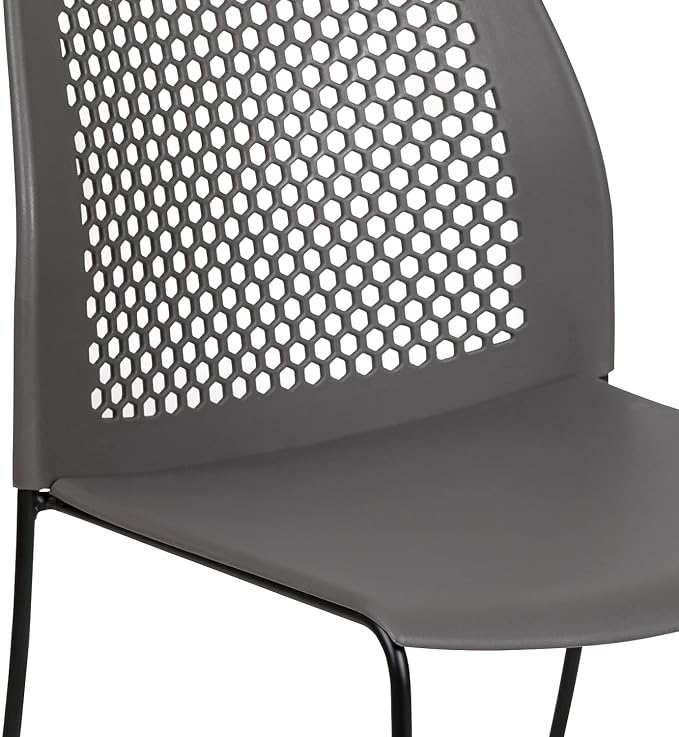 Flash Furniture HERCULES Series 661 lb. Capacity Gray Stack Chair - Image 7