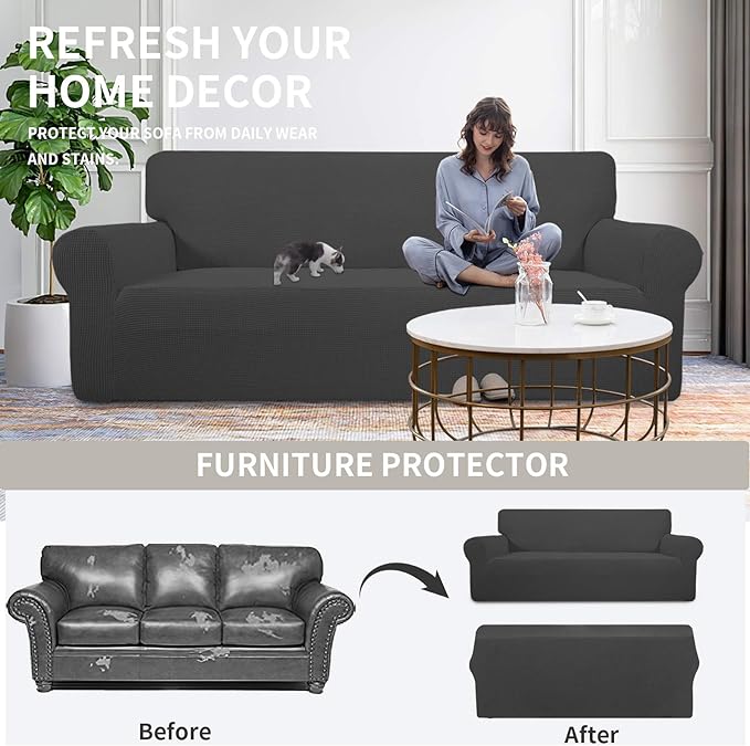 Easy-Going Stretch Oversized Chair Sofa Slipcover 1-Piece Couch Sofa Cover - Image 4