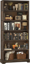 TVU 6-Tier Wooden Book Shelf, Floor-Standing Display Bookcase, 77.2" H x 31.5" by TVU