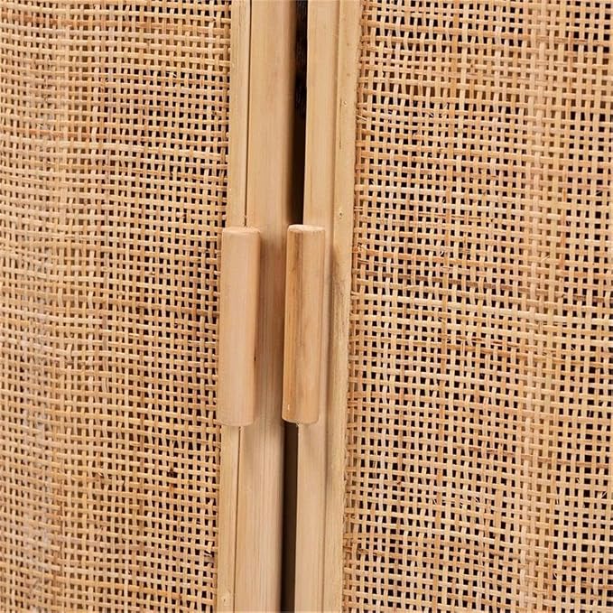 bali & pari Yanka Bohemian Natural Rattan Storage Cabinet - Image 7