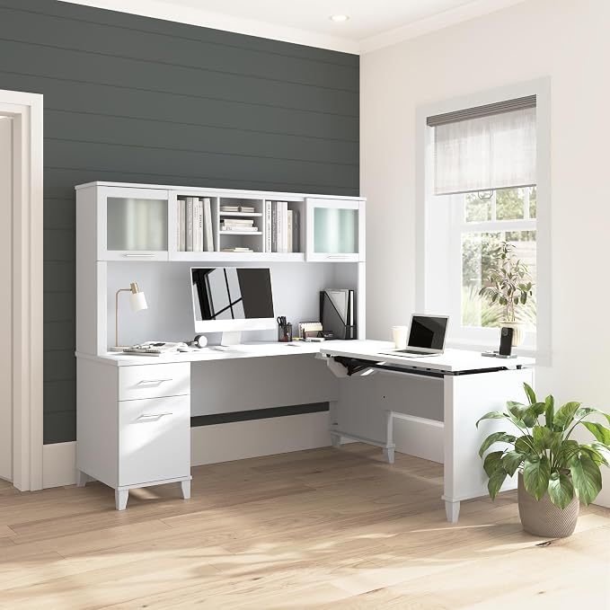 Bush Home 72-Inch L-Shaped Sit to Stand Desk - Image 2