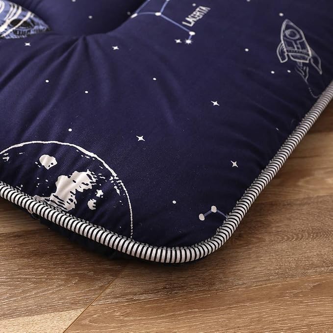 MAXYOYO Navy Space Adventure Japanese Floor Futon Mattress, Thicken Tatami Mat - Image 3