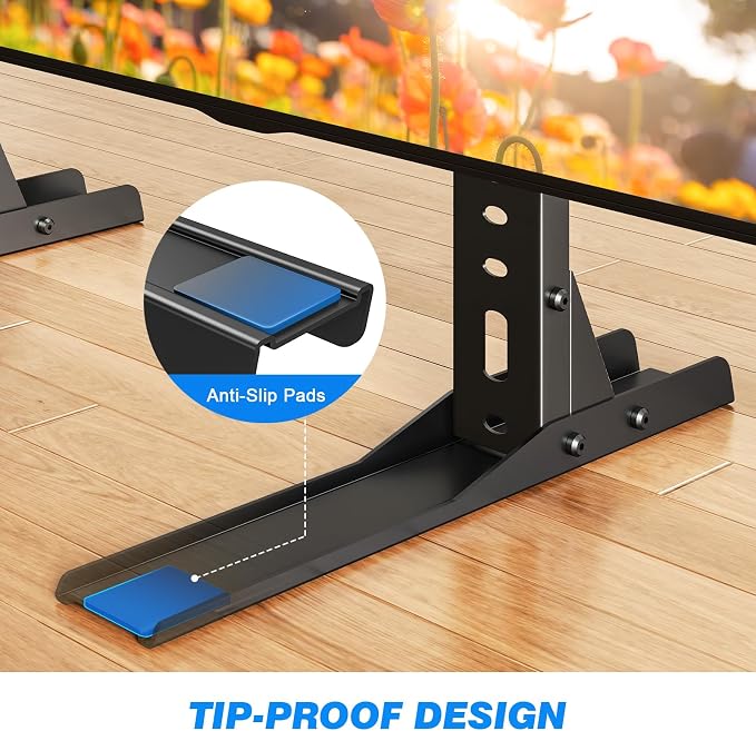 Rfiver Universal TV Stand for 20-70 inch Flat Curved TVs, Height Adjustable - Image 6