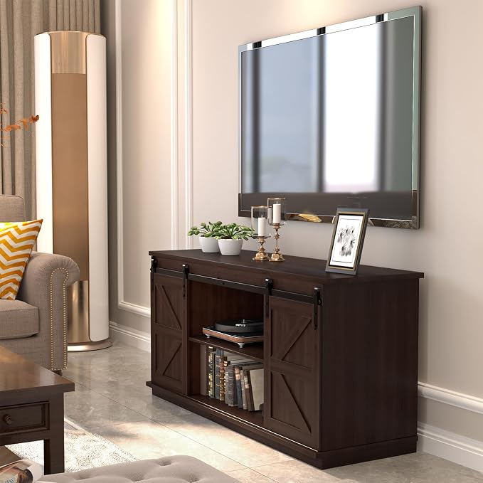 JUMMICO TV Stand for 65 Inch TV, Entertainment Center - Image 2