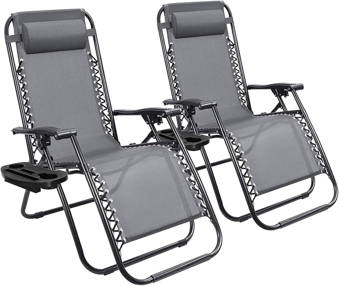 Devoko Patio Zero Gravity Chair Outdoor Folding Adjustable Reclining Chairs by DEVOKO