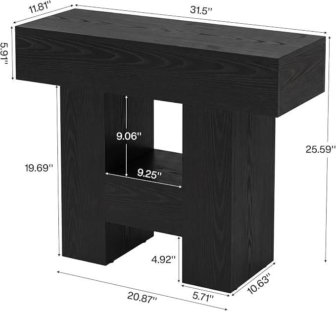 Tribesigns Farmhous End Table, 2-Tier Narrow Side Table - Image 2