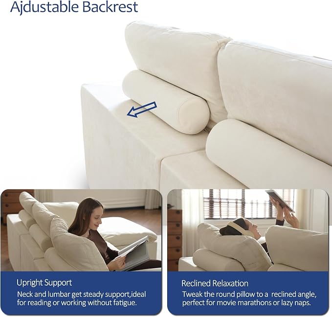 ANONER 110" Cloud Sectional Couches - Image 7