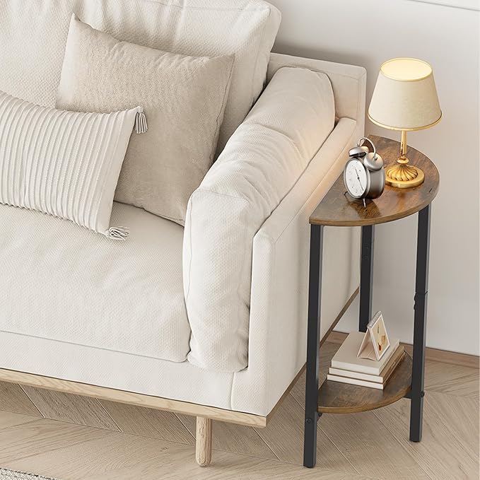 Vagusicc Side Table, Small Round End Table, 2 Tier Small Couch Side Tables - Image 7