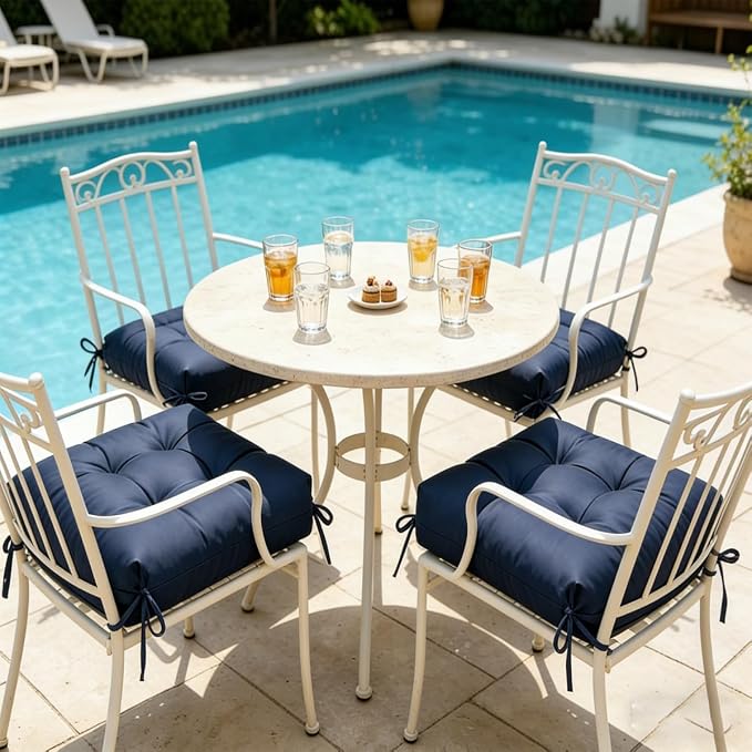 Set of 2 Outdoor Indoor Rocking Chair Cushion Square Wicker Seat Cushion - Image 2
