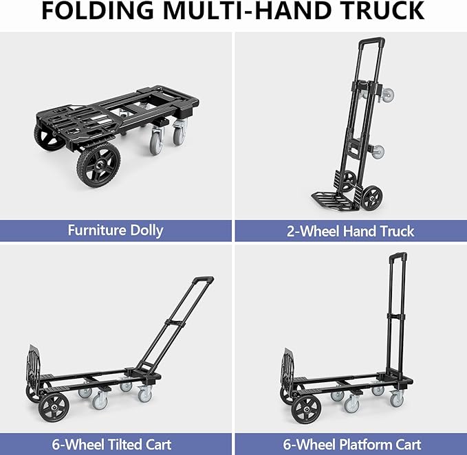 KEDSUM 3-in-1 Convertible Dolly Cart - Image 2